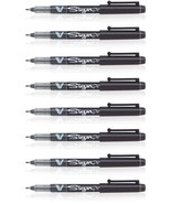 Pilot 8 Pcs Black V Sign Pen Liquid Ink Medium 2mm Nib Tip 0.6mm V-Sign ... - £18.63 GBP
