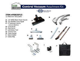 Sebo/Clean Obsessed Central Vacuum Kit PSB35P15  35 ft  6 ft pigtail - £477.33 GBP
