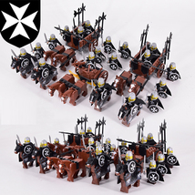 Medieval Knights Hospitaller War Horse Chariot Corps Minifigures Bricks MOC Toys - £43.24 GBP