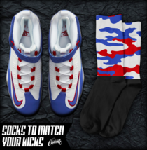 CAMO Socks for N Air Griffey Max 1 Gym Red Old Royal Teal 24 USA T Shirt - £16.53 GBP