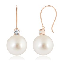 ANGARA South Sea Pearl &amp; Diamond Fish Hook Earrings 1... - $2,454.32