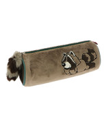 NICI Raccoon Pencil Bag Cosmetic Pouch Plush Fabric - £13.54 GBP