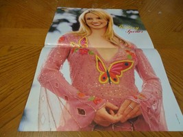 Britney Spears teen magazine poster clipping pink butterfly Bravo 90&#39;s - $6.00