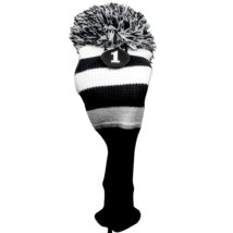 New #1 Black White POM POM headcover golf club head cover fits Taylormad... - $14.49