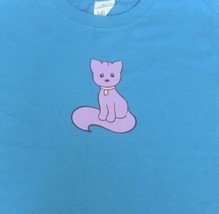 Kid’s T Shirt Pretty Kitty Kitten Cat Child&#39;s Children&#39;s Youth Turquoise... - $9.49