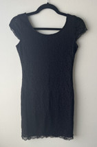 H&amp;M Black Pencil Dress Cap Sleeves Size 8 - £15.82 GBP