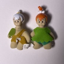 Vintage Flintstones Pebbles Bamm Bamm Ornaments Doll Lot Soft Body Plastic Head - £24.73 GBP