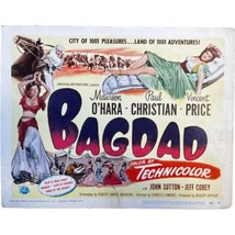 Vintage 1949 Bagdad Margaret O&#39;Hara Movie Title Lobby Card Vincent Price - £18.45 GBP