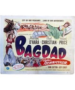 Vintage 1949 Bagdad Margaret O&#39;Hara Movie Title Lobby Card Vincent Price - £18.22 GBP