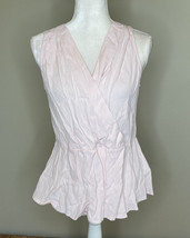 Chelsea 28 NWT Women’s Sleeveless Peplum Top Size M Pink Crystal K4 - £13.24 GBP