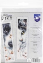 Vervaco Counted Cross Stitch Kit 2.5X8 2/Pkg-Dog &amp; Cat Bookmarks On Aida... - $50.99