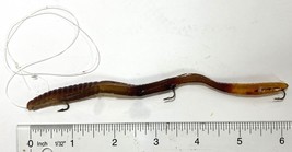 Freshwater Artificial Fishing Worm 6 Inch Prerigged Light Brown Pack of 10 - $10.49