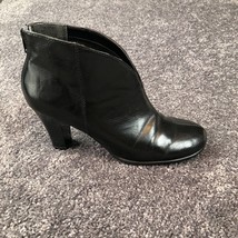 Aerosoles Boots Comfort Shoes Womens 8M Heelrest Ankle Booties Black Zip Up - £16.27 GBP