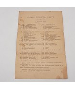 Antico Itinerario Calendario Loomis Europeo Festa Passeggeri Spedizione ... - £51.23 GBP