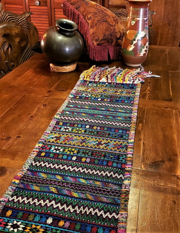 Colorful Handwoven Guatemalan Table Runner - $150.12