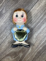 Enesco Ceramic Girl Figurine Two Little Words Get Lost Pearl Necklace Vi... - €17,52 EUR