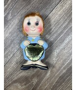 Enesco Ceramic Girl Figurine Two Little Words Get Lost Pearl Necklace Vi... - €17,17 EUR