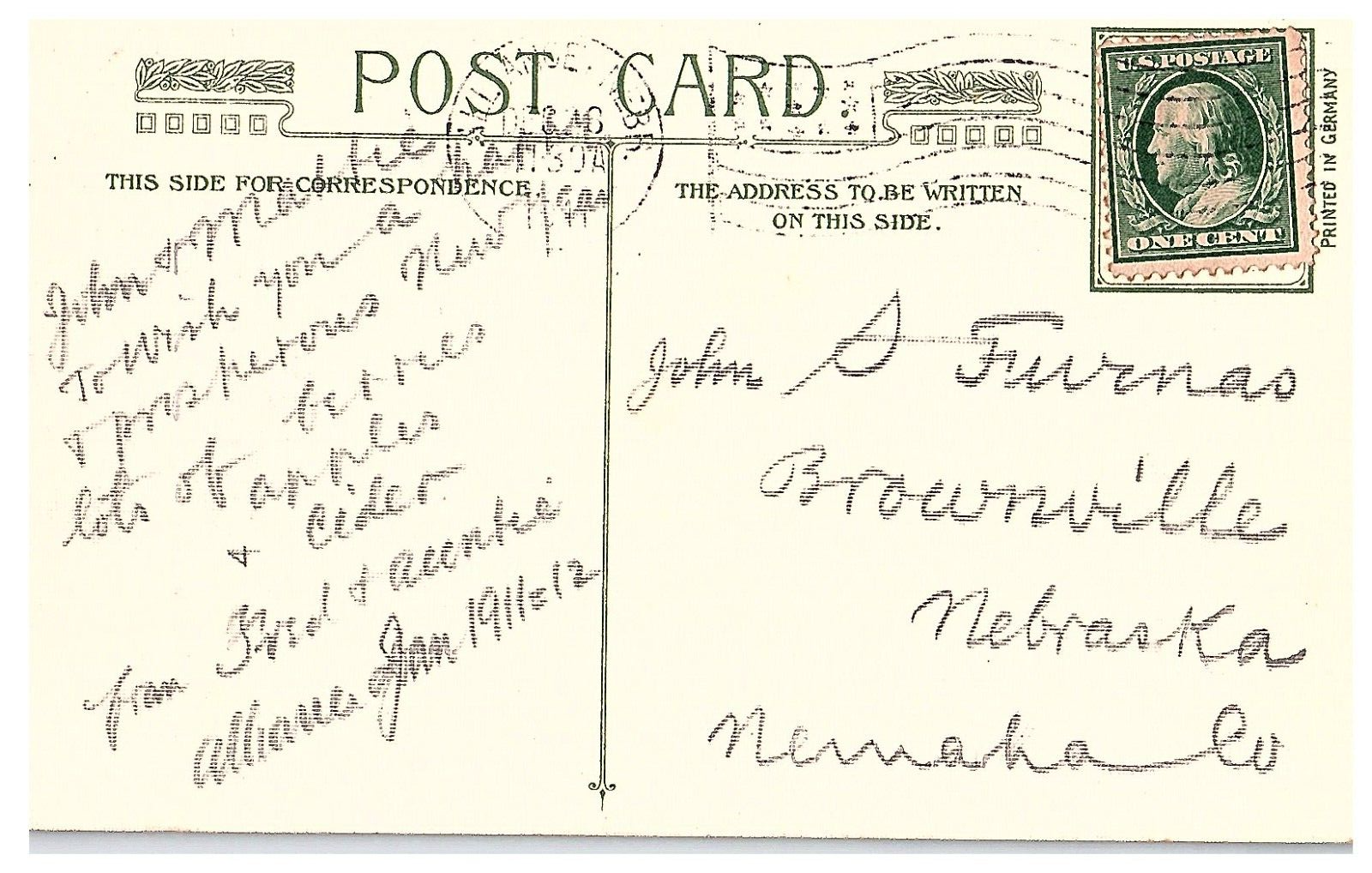 To Wish You a Happy New Year John Winsch Winter Scene Snow & Deer 1911 Postcard Item image 2