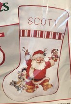 Needle Treasures Counted Cross Stitch Kit Toy Maker Santa Christmas Stocking NEW - £23.80 GBP