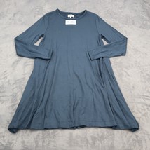 Lou Grey Dress Womens S Navy Blue Long Sleeve Flowy Hem Knee Length Casual Wear - £20.22 GBP