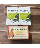 Lot Of 3 Yardley Bar Soaps 1 Orange Spice 2 Aloe &amp; Avocado 4.25 Oz Each - £16.42 GBP