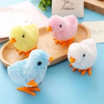 4pcs Easter Wind-Up Chick Toys Jumping Chicken Plush Baby Gift for Kids Boys Gir - £8.77 GBP