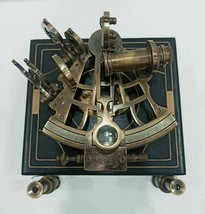 Antique Sextant J.SCOTT Nautical Brass Astrolabe Working Marine Vintage Box Gift - £50.93 GBP