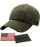 ANTOURAGE American Flag Vintage Tactical for Men &amp; Women +2 Patches- Olive - $374.21 MXN