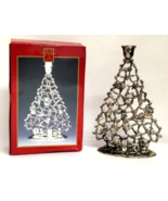 Vintage Madison Avenue Silver Plated Candle Holder Christmas Tree 10&quot;H x... - $435.67 MXN