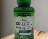 Nature&#39;s Truth Red Krill Oil Omega-3 2000 mg 60 Softgels Exp 03/2026 - £14.79 GBP