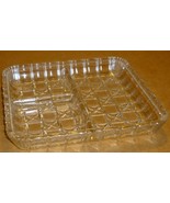 LEAD CRYSTAL 3 PART DIVIDED CONDIMENT PLATTER - £18.43 GBP