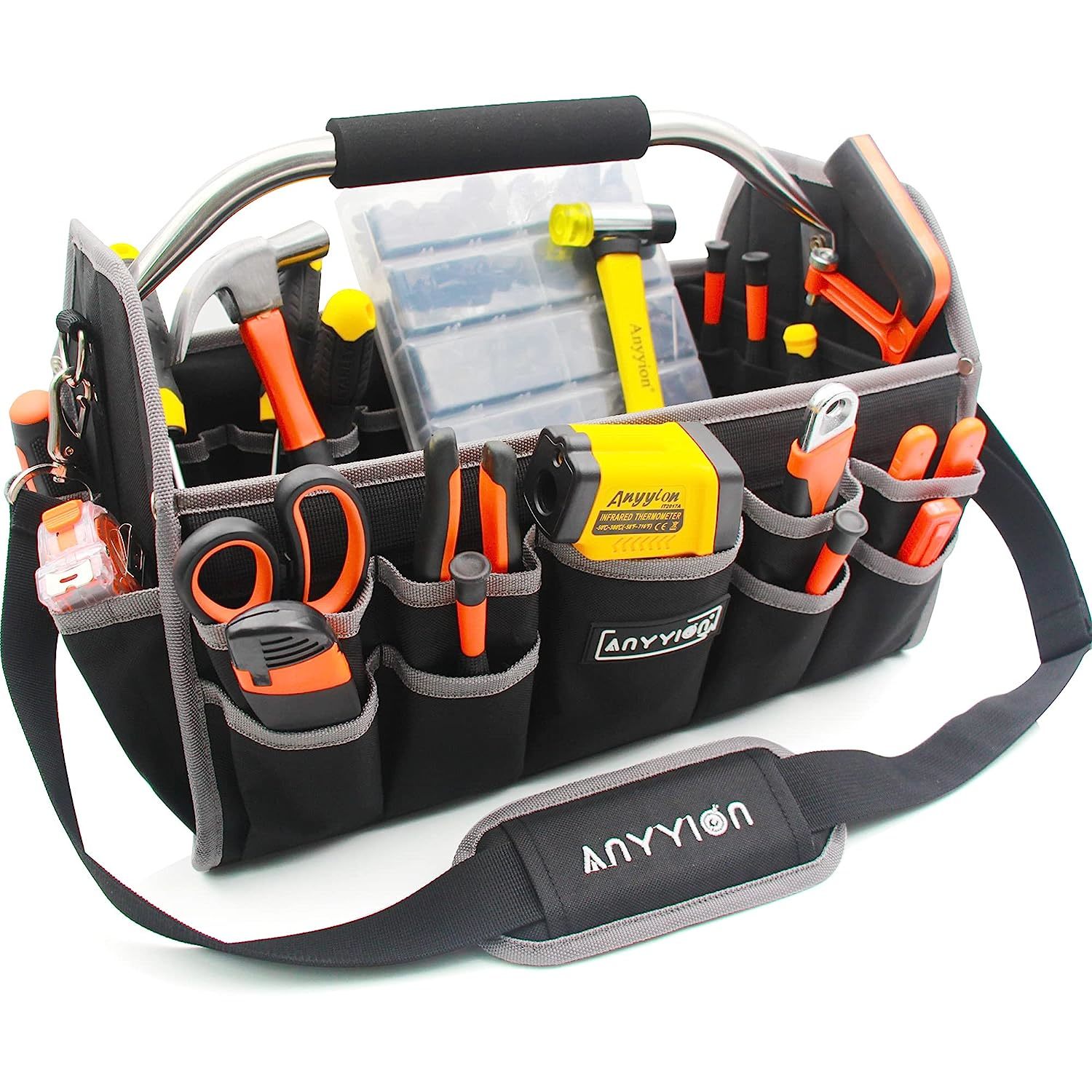 16.5In Tool Bag, Electrician Tool Bag, Open Top Tool Bags, Many Pockets Can Hold - £47.15 GBP