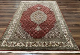 Per&#39;sian Ta&#39;briz Rug 5x7 Fine 330 KPSI Red Ivory Herati Pattern Wool &amp; Silk - $4,200.00