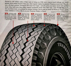 1961 Firestone Transport 100 Truck Tires Advertisement Automobilia DWII32 - €8,58 EUR
