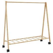vidaXL Clothes Rack Natural Bamboo Bamboo Medium Foldable - $113.17 CAD