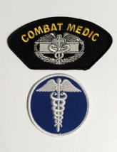 Combat Medic Medical Caduceus Military Embroidered Patch Lot (Qty 2) NEW - $9.99