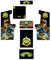 Arcade1up Legacy,Arcade 1up BattleToads arcade design Artwork Vinyl Graphics - £52.70 GBP+