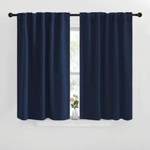 Nicetown Blackout Curtains Window Drapes - (Navy Blue Color) 42 Inches W By 40 - $32.95