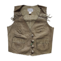 DOUBLE RL SLEEVELESS  WOMENS FRINGED LEATHER VEST WORLDWIDE SHIPPING FAT... - $560.02