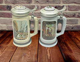 Lot of 2  AVON The Building of America Beer Stein  - £19.07 GBP