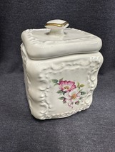 Vintage House of Webster Square Ceramic Cookie/Biscuit Jar Canister Briar Rose - £11.66 GBP