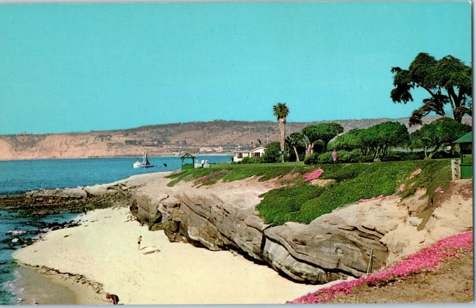 La Jolla California Postcard Beach Cove - $3.67