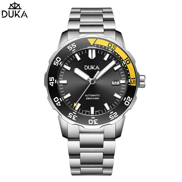 Ceramic Bezel 100M Dive Watches Mechanical Luxury Automatic Clock AR Sap... - £149.20 GBP