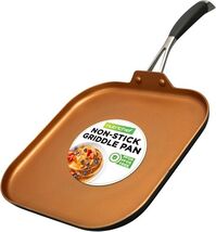 NutriChef NCSQPA Copper Griddle Pan (Open Box) - $405.66 MXN