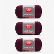 LoveCraft Merlot Yarn Trio - 370 Yards of 4 Medium Worsted Acrylic (198g/7oz) fo - $81.13