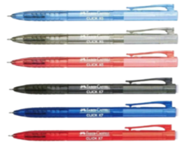 Faber-Castell Ball Pen Click X 0.5mm/0.7mm Retractable Blue Black Red Pe... - $57.56