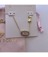 Kendra Scott Love Shack Fancy Elisa Bow Pink Blooming Heirloom Gold Neck... - $1,580.43 MXN