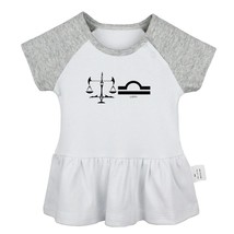 Constellation Libra Symbol Design Newborn Baby Dress Toddler 100% Cotton Clothes - £10.45 GBP
