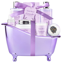 Mothers Day Gift for Mom Wife, Spa Gift Basket for Women - Lavender Bath Sets fo - £35.44 GBP