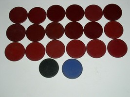 Vintage Poker Chip Lot Of 20 Early 1900&#39;s Clay or Clay Composite Bakelite? - $14.99